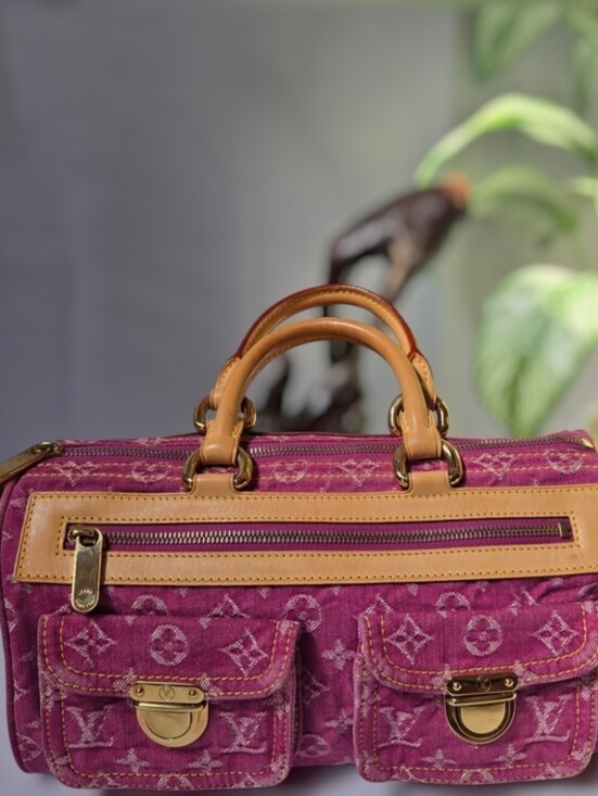 Louis Vuitton Handbags - Louis Vuitton Neo Speedy M95214 Fuchsia Pink Monogram Denim Bag